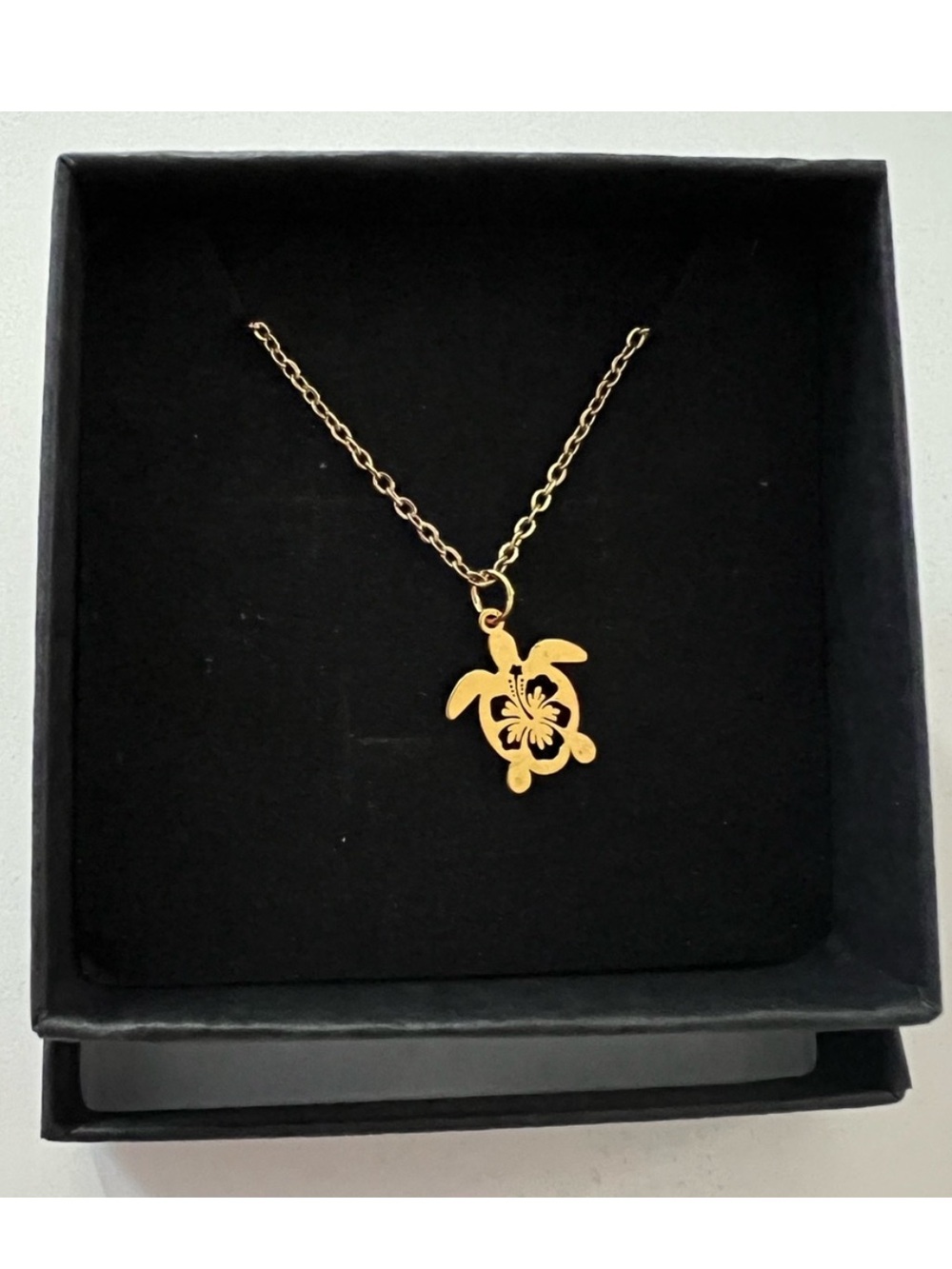 Hawaiian stainless steel turtle necklace